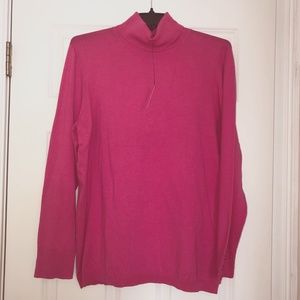 Talbots 1X Hot Pink Turtleneck Sweater NWT